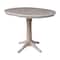 International Concepts 36 in. Round Extension Dining Table with 4 Emily Counter Height Stools - 5 Piece Set K09-36RXT-27-S6172-4 - alternate 4